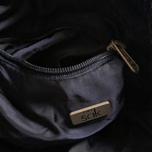 The Sak Navy Blue Dylan Crochet Drawstring Bucket Backpack Bag main image 13